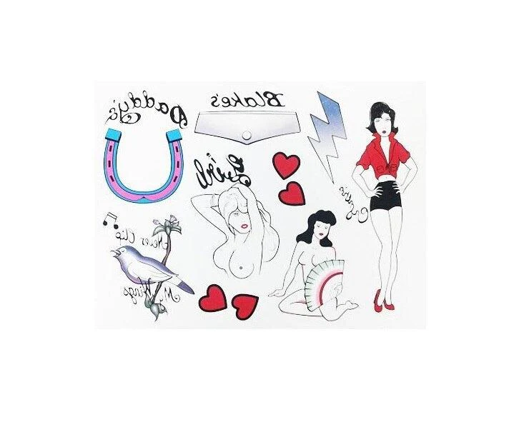 Amy Winehouse Halloween Cosplay Costume Tattoo and Wig Set - Image 3
