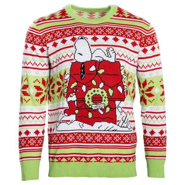 Peanuts Snoopy Dog House Adult Unisex Ugly Christmas Sweater