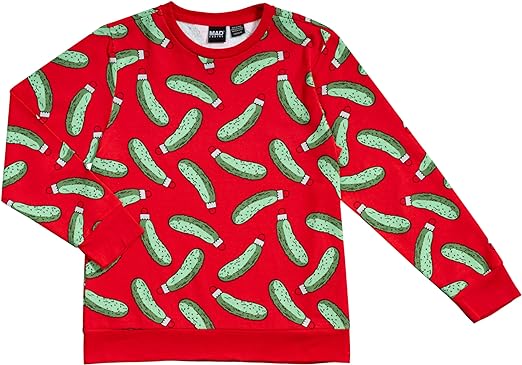 Rick and Morty Pickle Youth Unisex Red Sweatshirt - Image 7