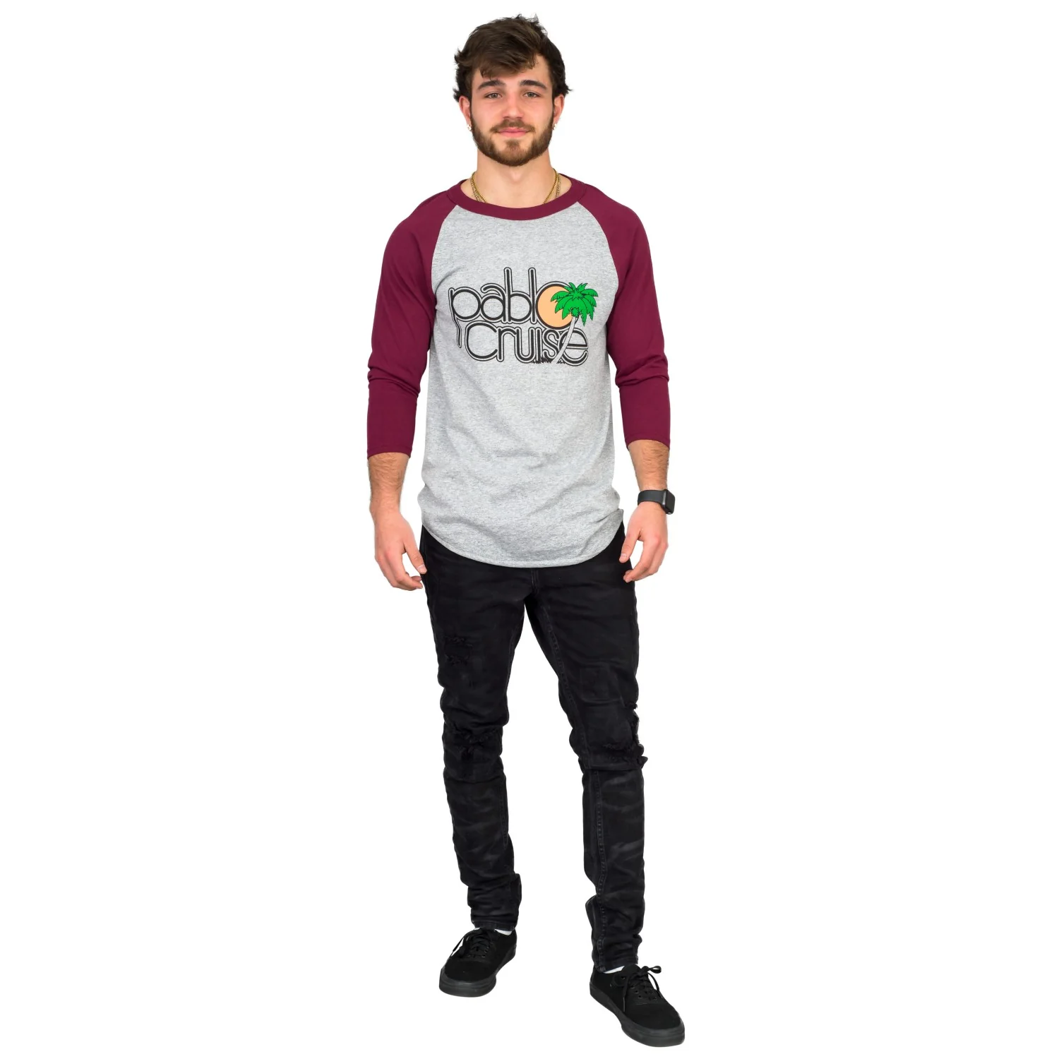 Step Bros Pablo Cruise Adult Unisex Replica Raglan Halloween Cosplay Costume T-Shirt