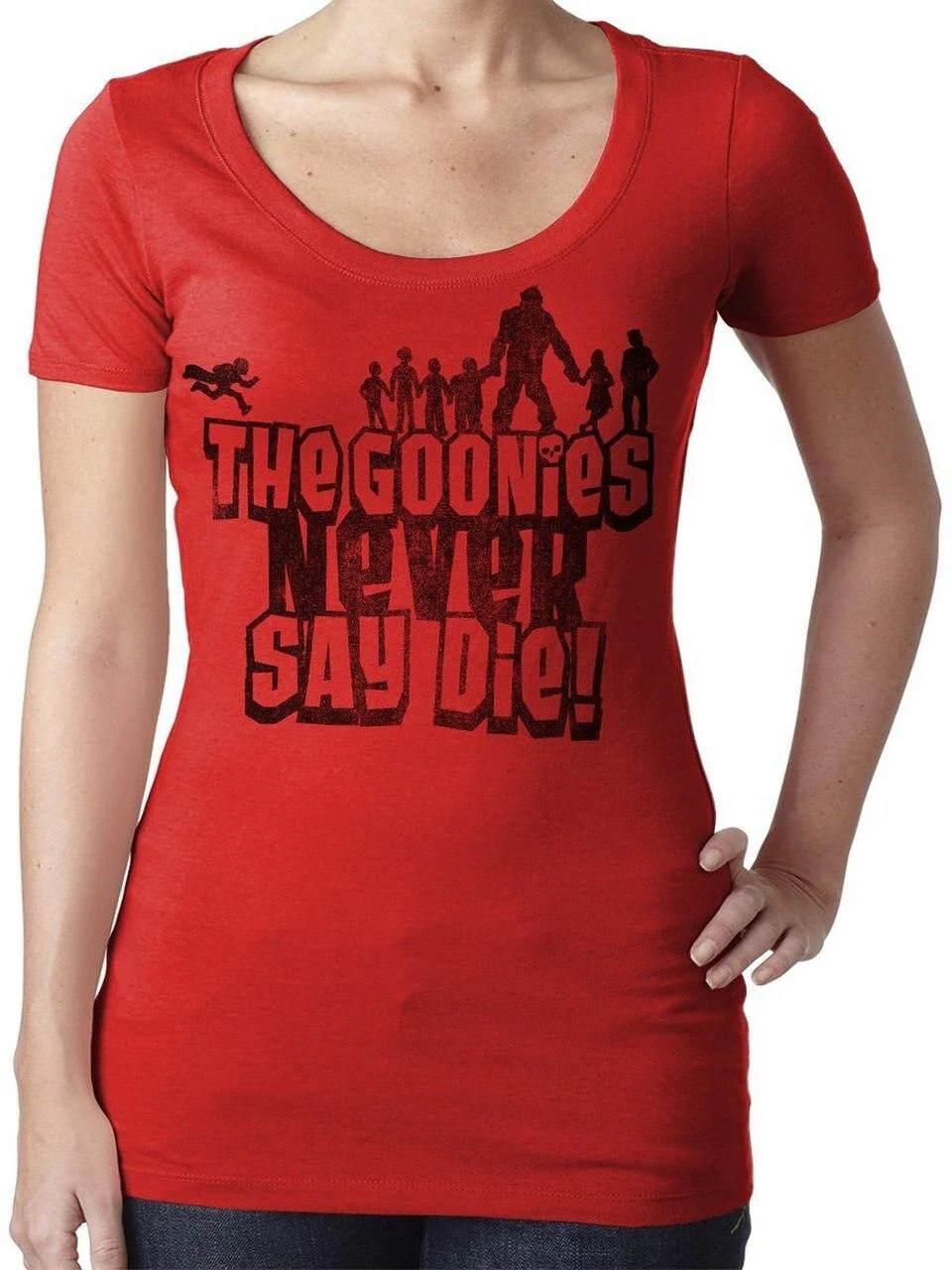 The Goonies Never Say Die Retro 1980s Movie Juniors T-shirt