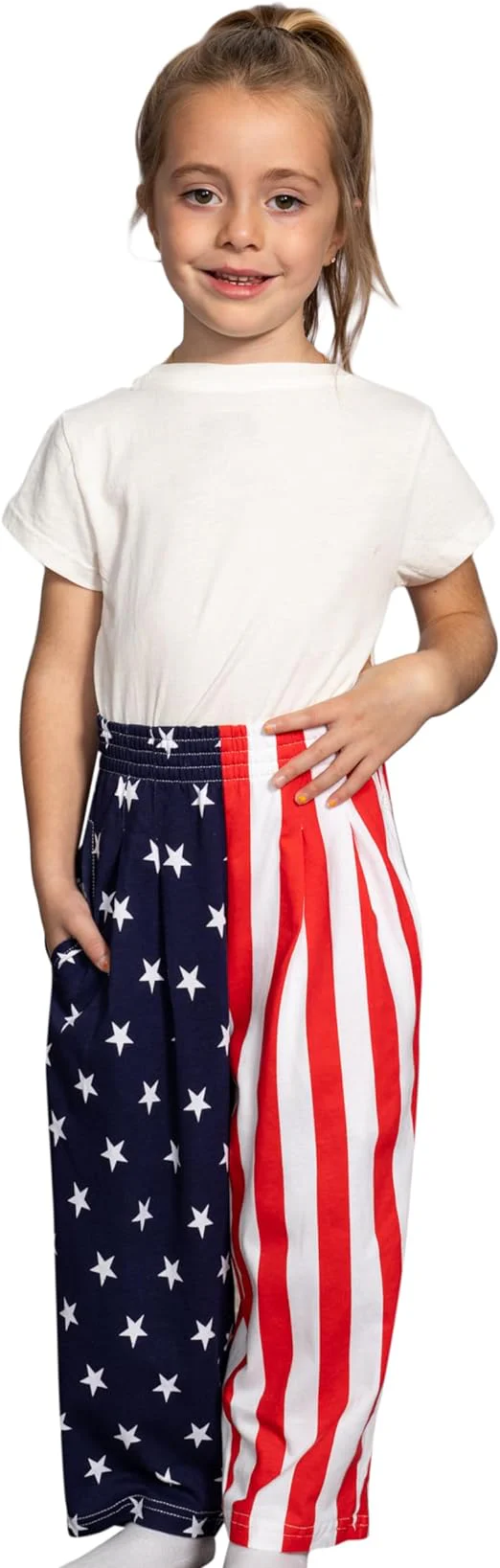 USA Flag Kids Pants Patriotic Stars Lounge Pajama Pants - Image 5